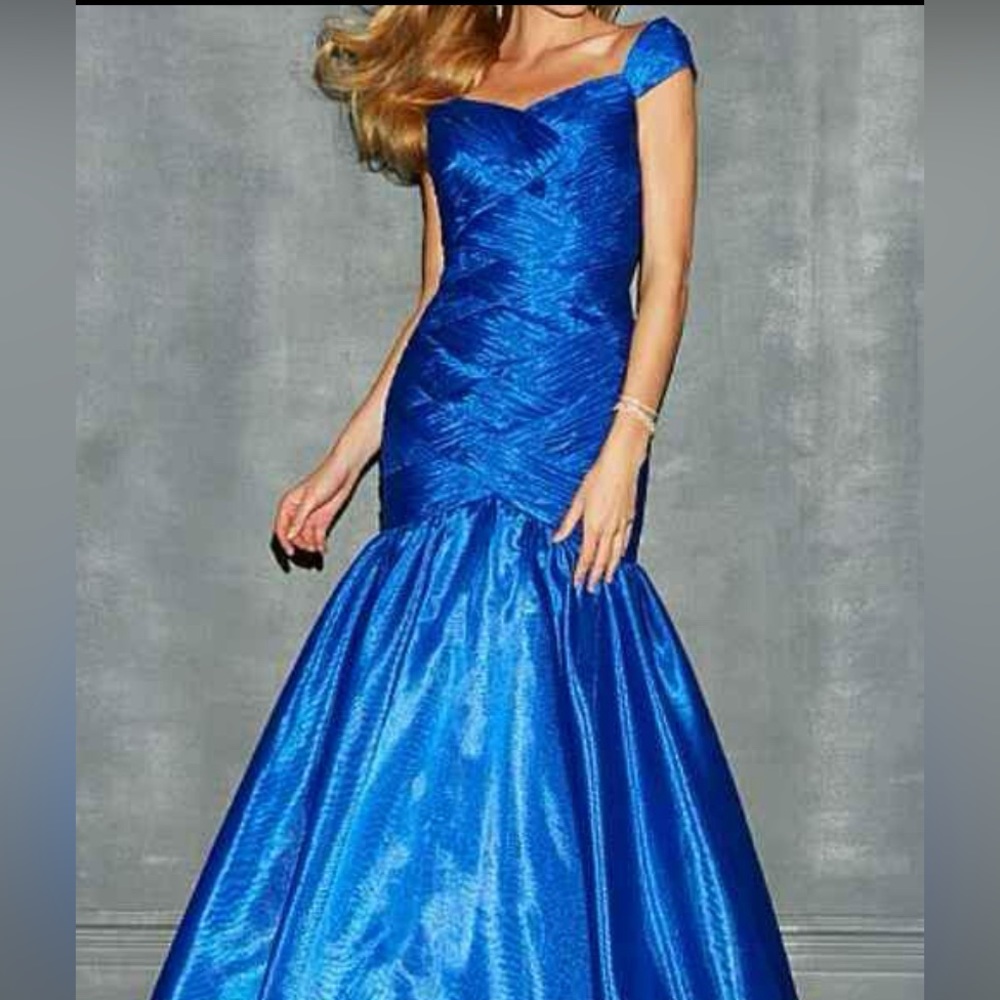 Beautiful full length royal blue prom dress.  Size 10.  Worn once. $80